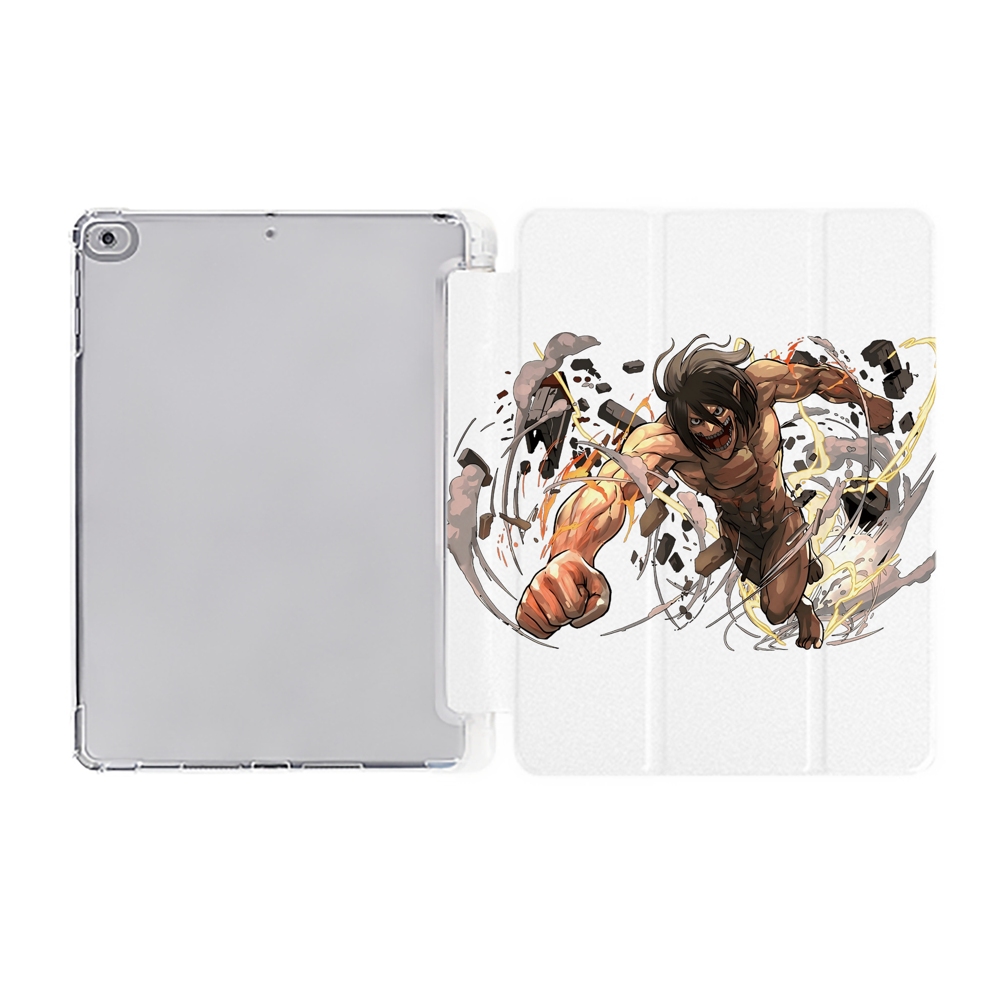 （画像用） 進撃の巨人 Attack on Titan IPad ケース ペン収納付き 三つ折りスタンド PUレザー×シリコン 対応機種9.5/10.5/10.9インチ
